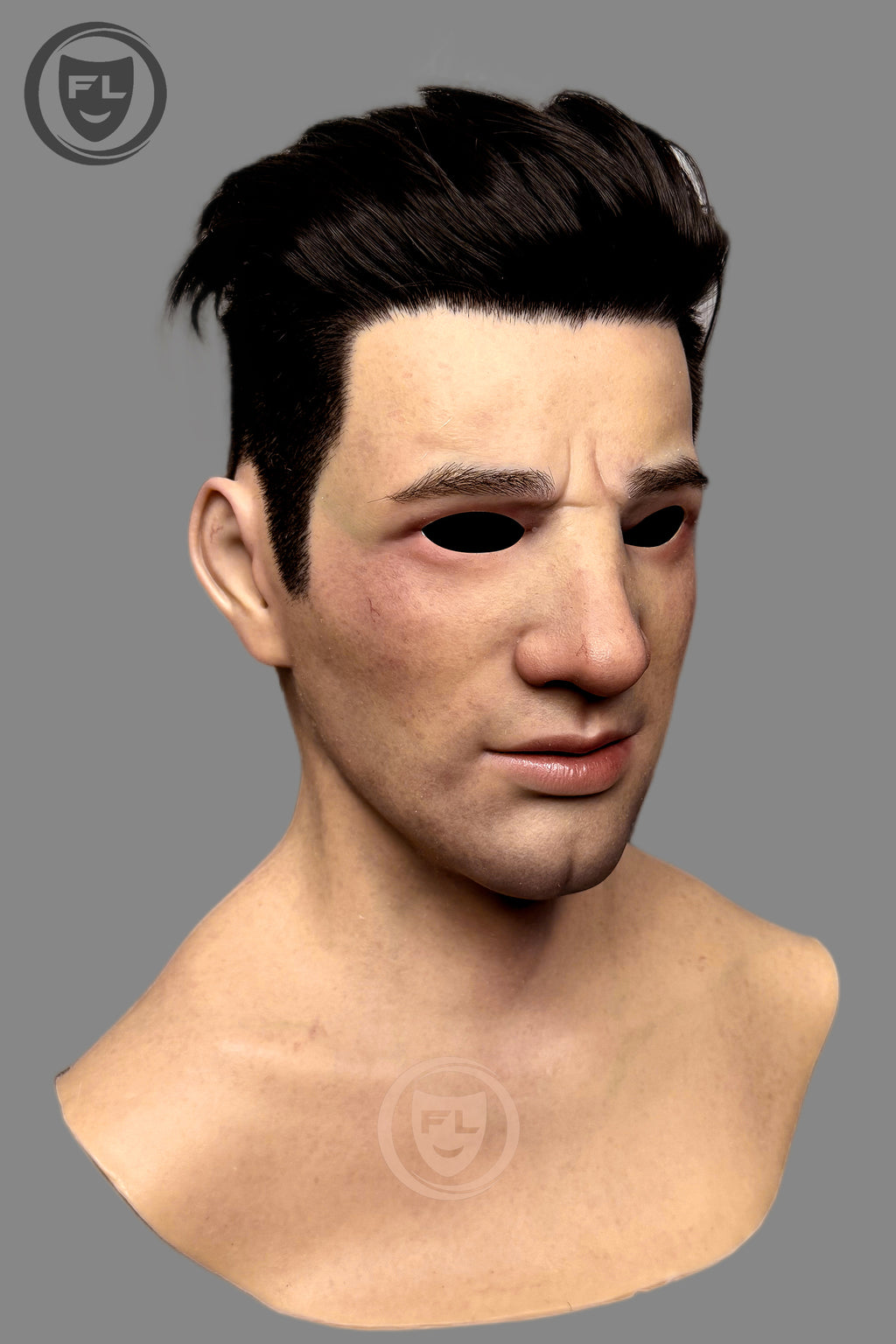 John male silicone mask side profile