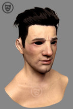John male silicone mask side profile