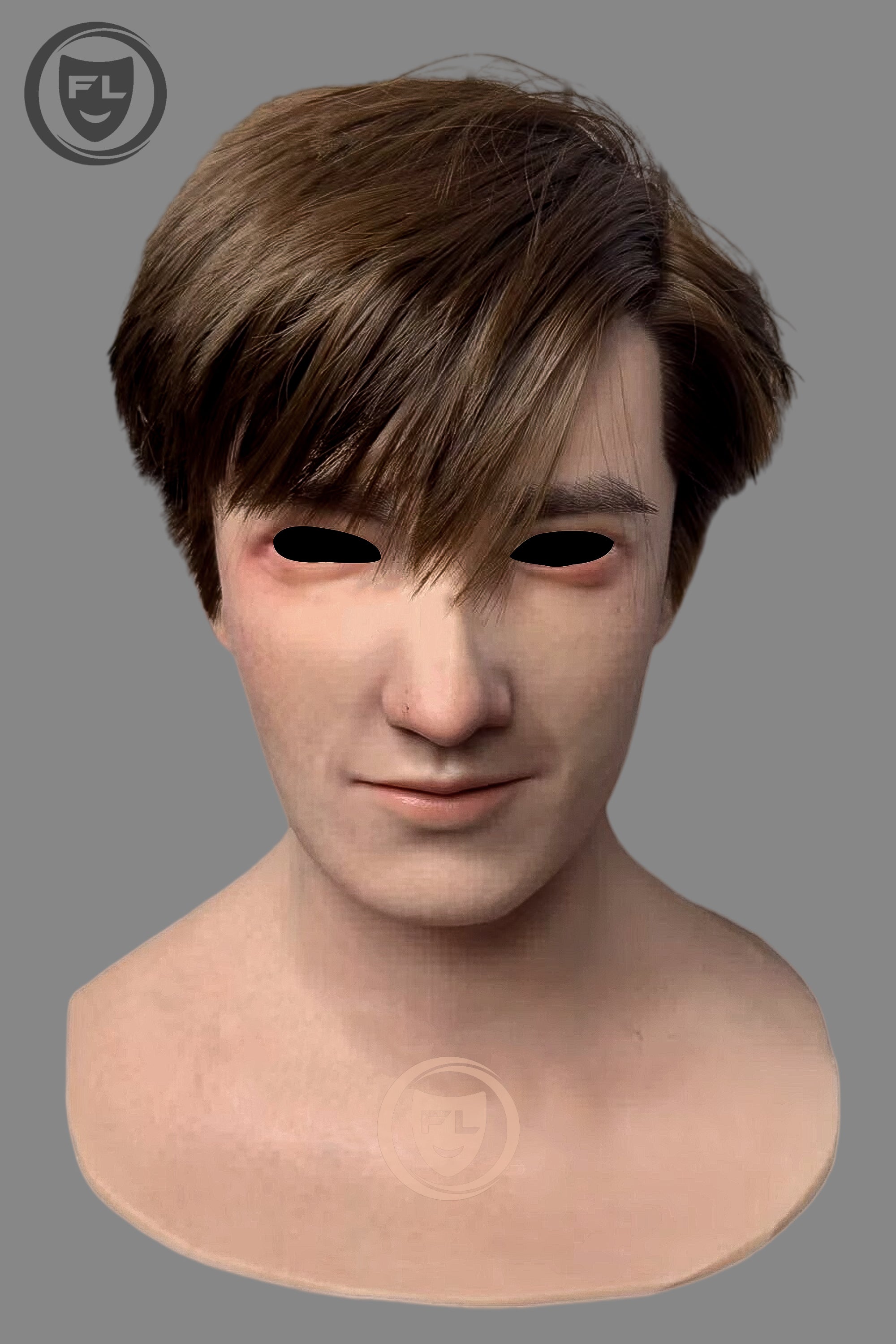 Full head male silicone mask front view