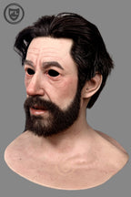 Ultra realistic bearded male cosplay mask