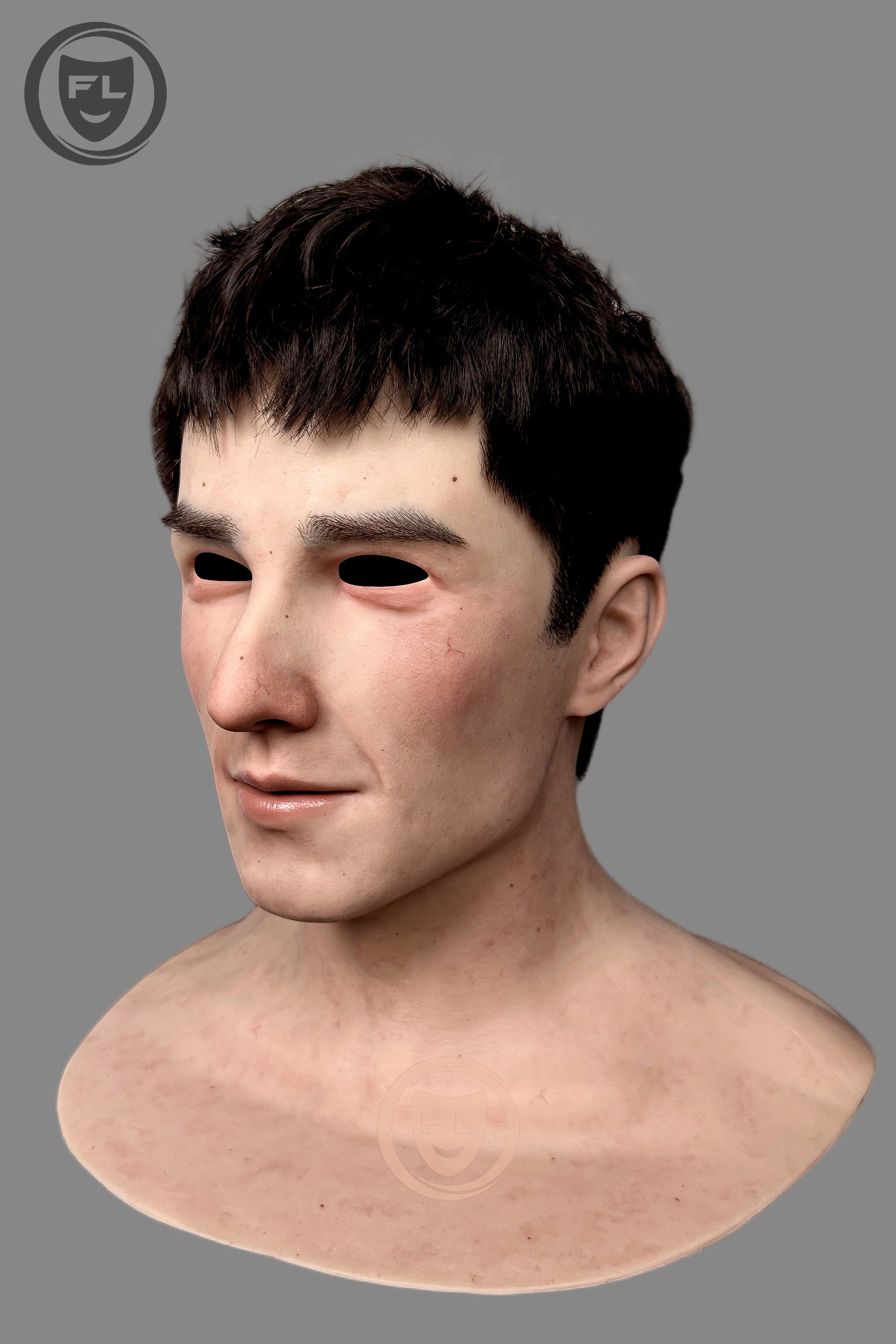 Ultra realistic young male cosplay mask