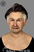 Realistic elderly male silicone mask front view