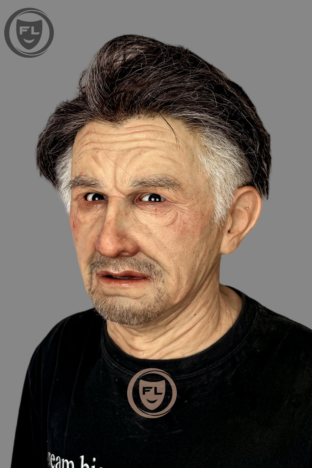 Full head elderly disguise mask