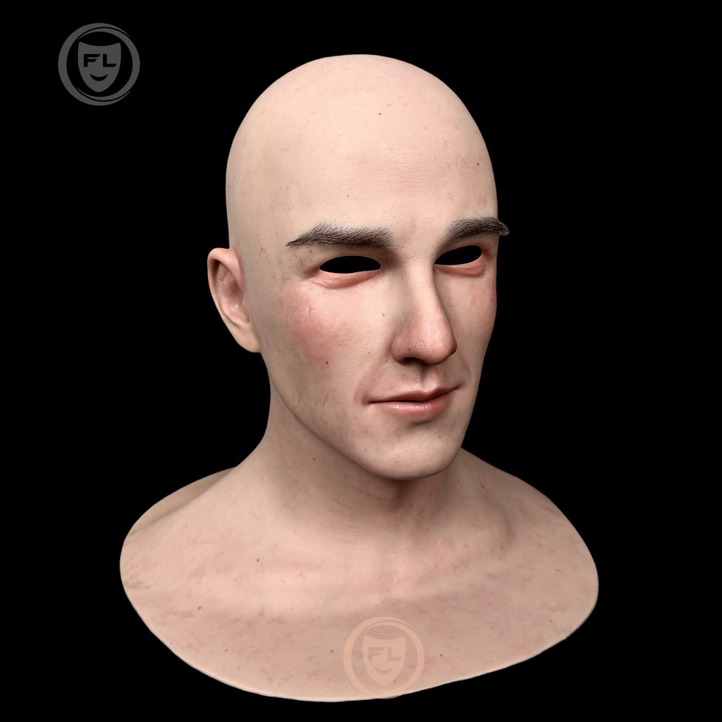 Ultra realistic female silicone mask side profile