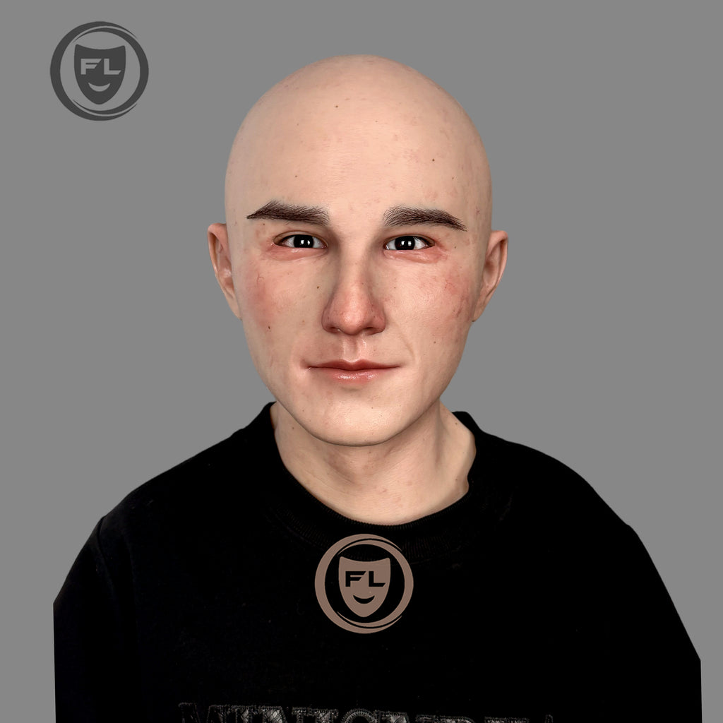 Realistic full head silicone mask for film props