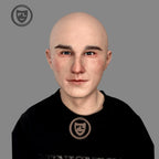 Realistic full head silicone mask for film props