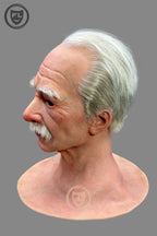 Elderly silicone mask realistic facial details