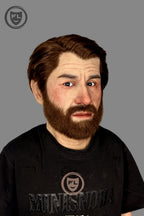 Hyper realistic middle aged silicone mask
