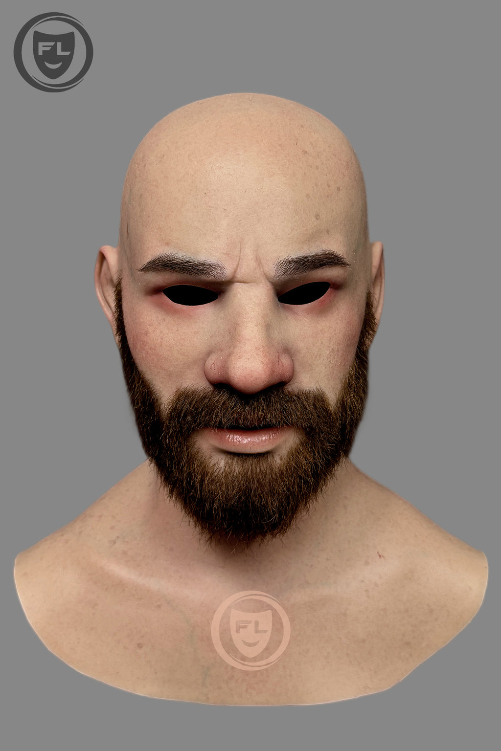 Realistic Arthur silicone mask facial details