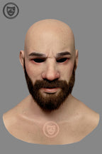 Realistic Arthur silicone mask facial details