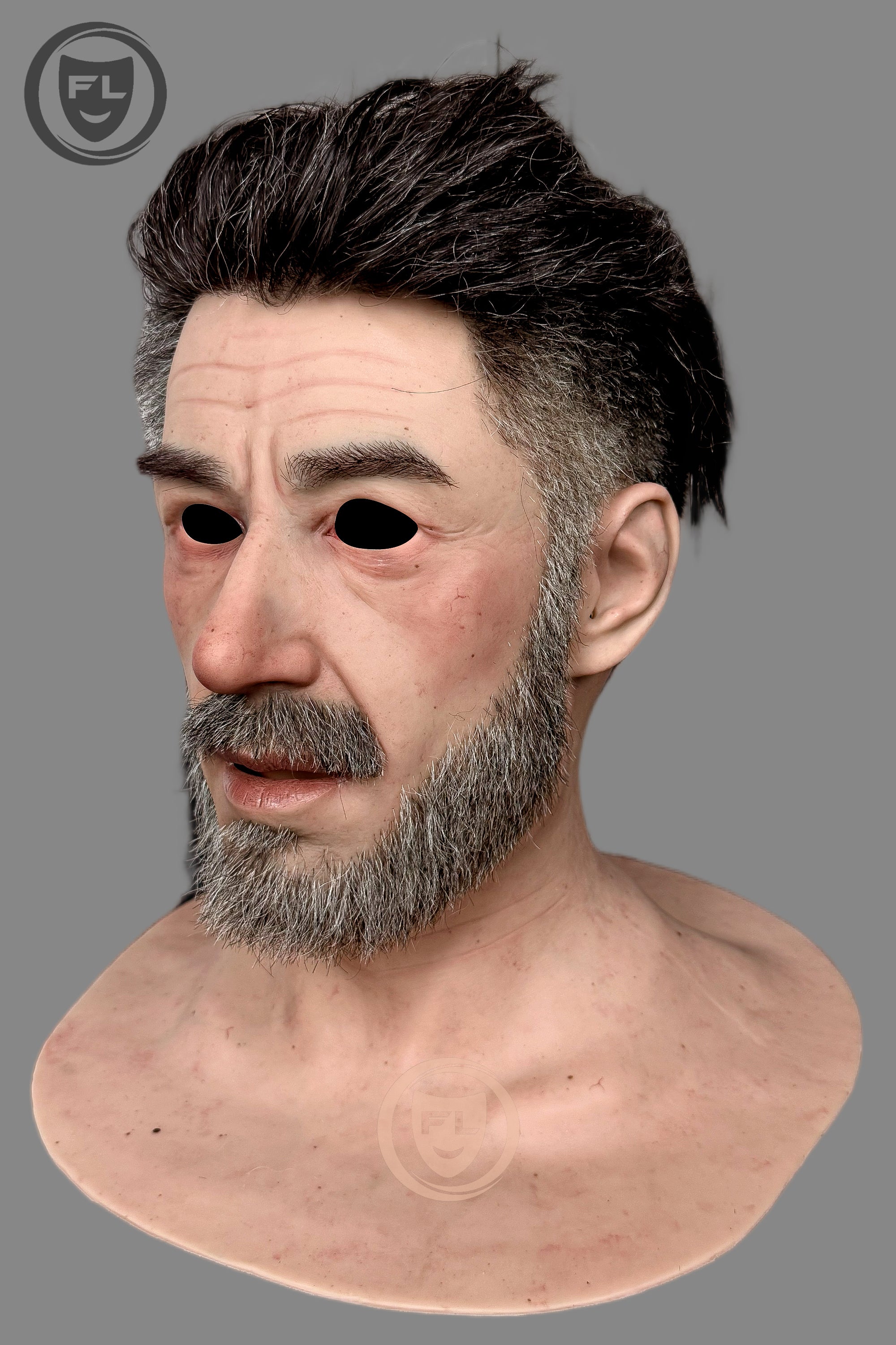 Ultra realistic silicone mask side profile