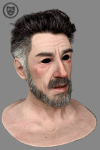 Full head middle aged male cosplay mask