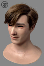 Hyper realistic male silicone mask side profile
