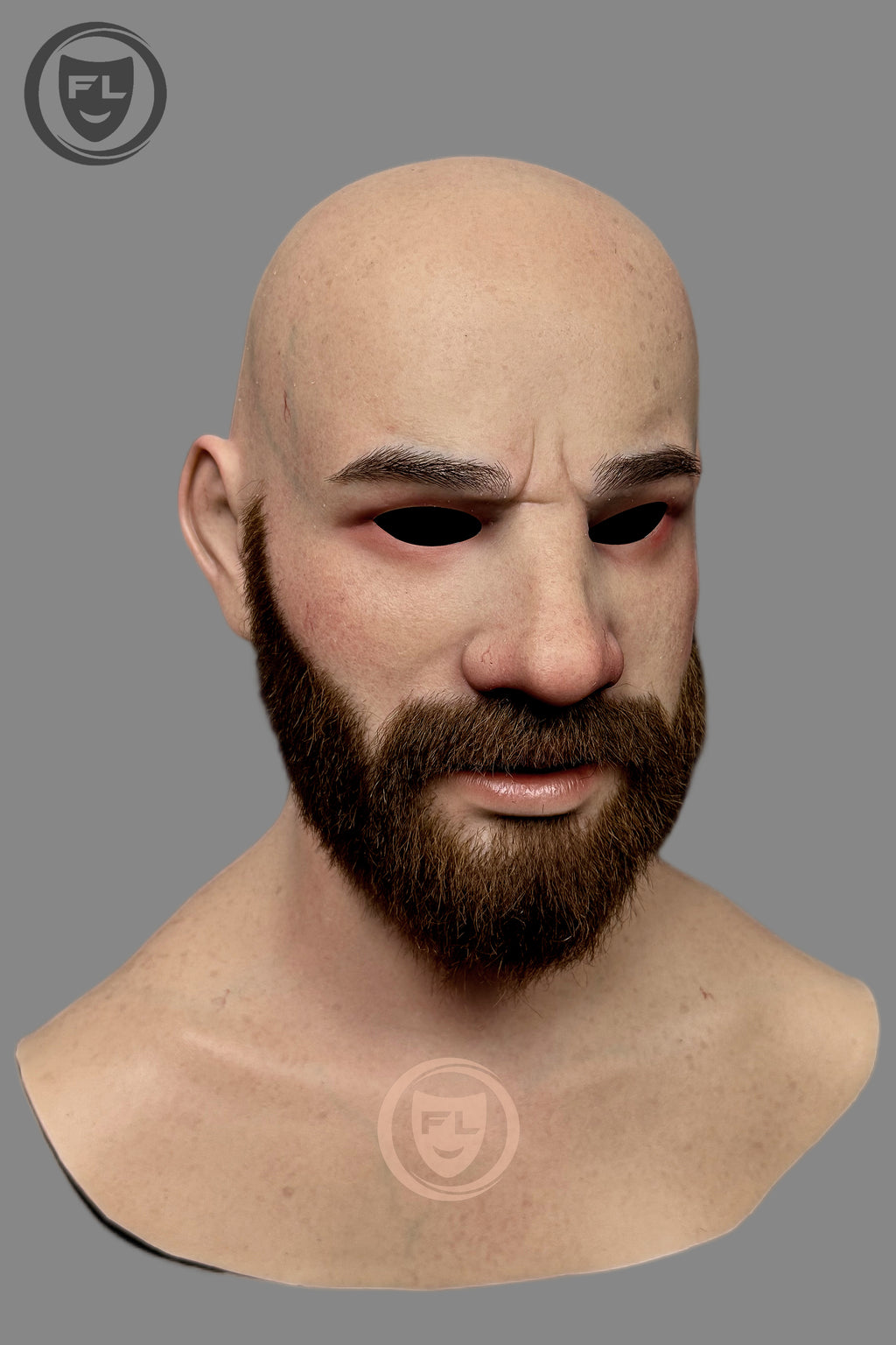 Arthur bald silicone mask side profile