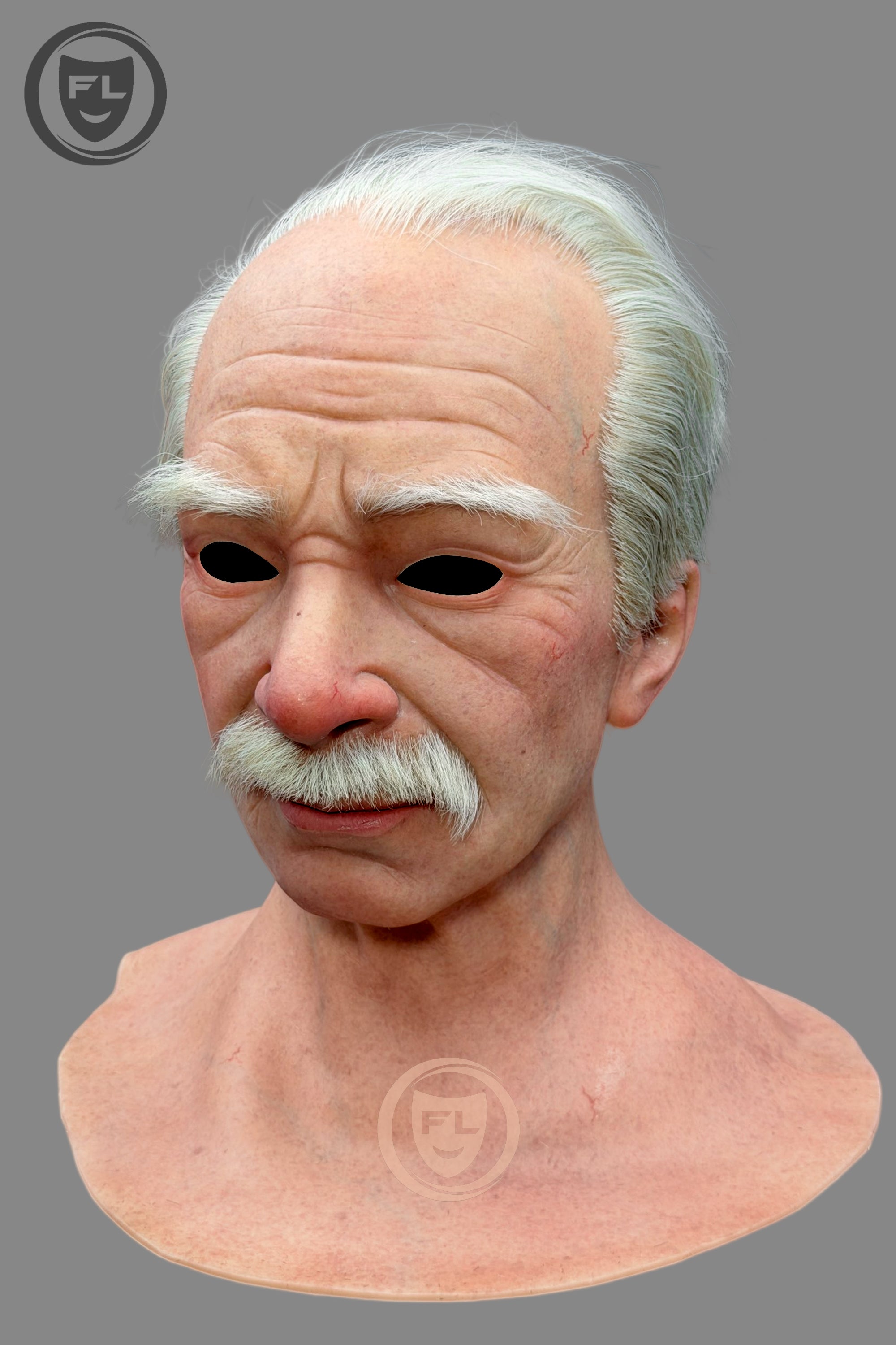 Realistic full head silicone mask skin texture