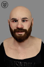Arthur silicone mask front view realistic male face
