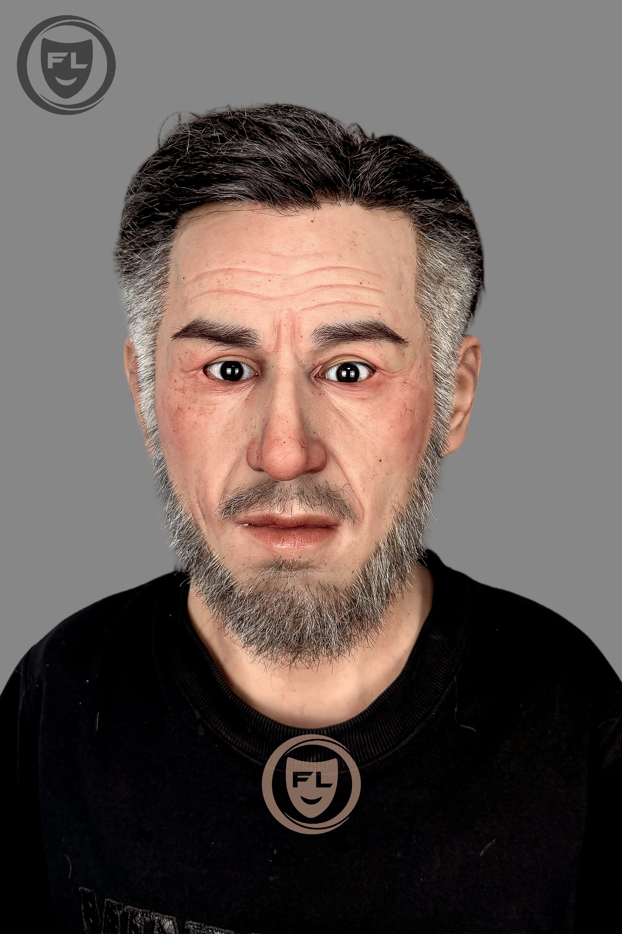 Realistic male silicone mask for Halloween cosplay