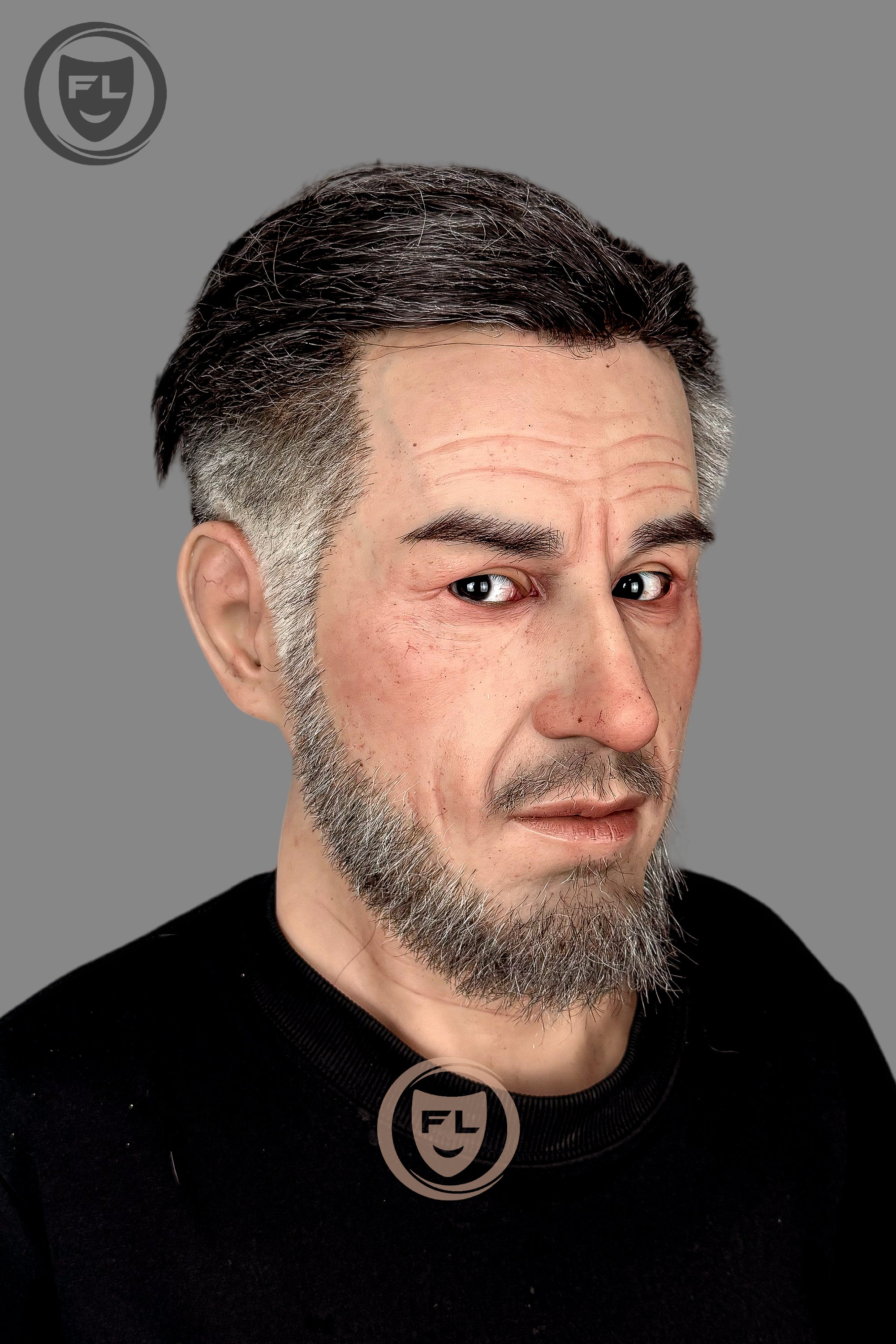 Wearable male silicone disguise mask