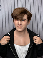Edward young male silicone mask with brown hair