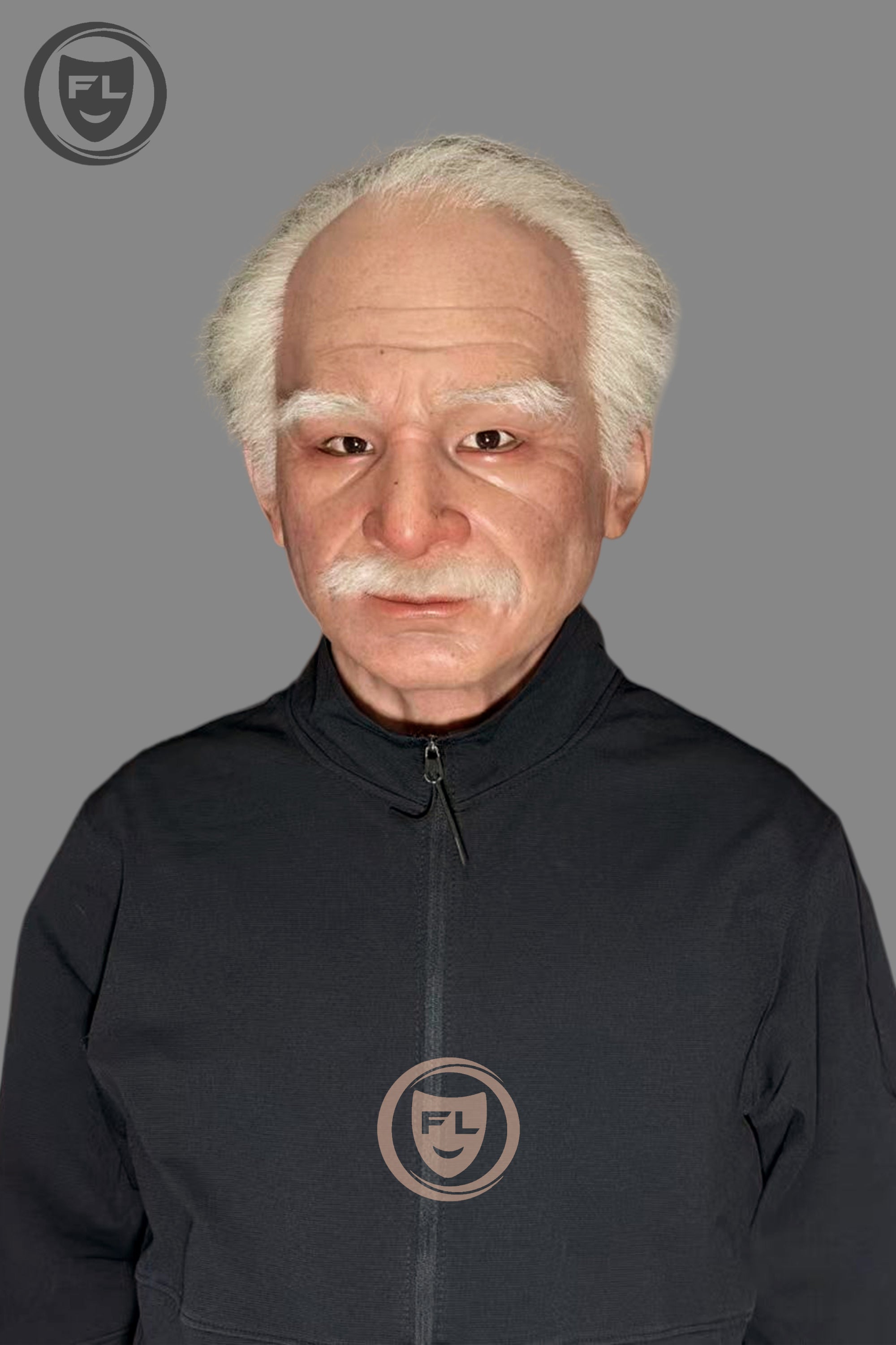 Realistic elderly male silicone mask for cosplay