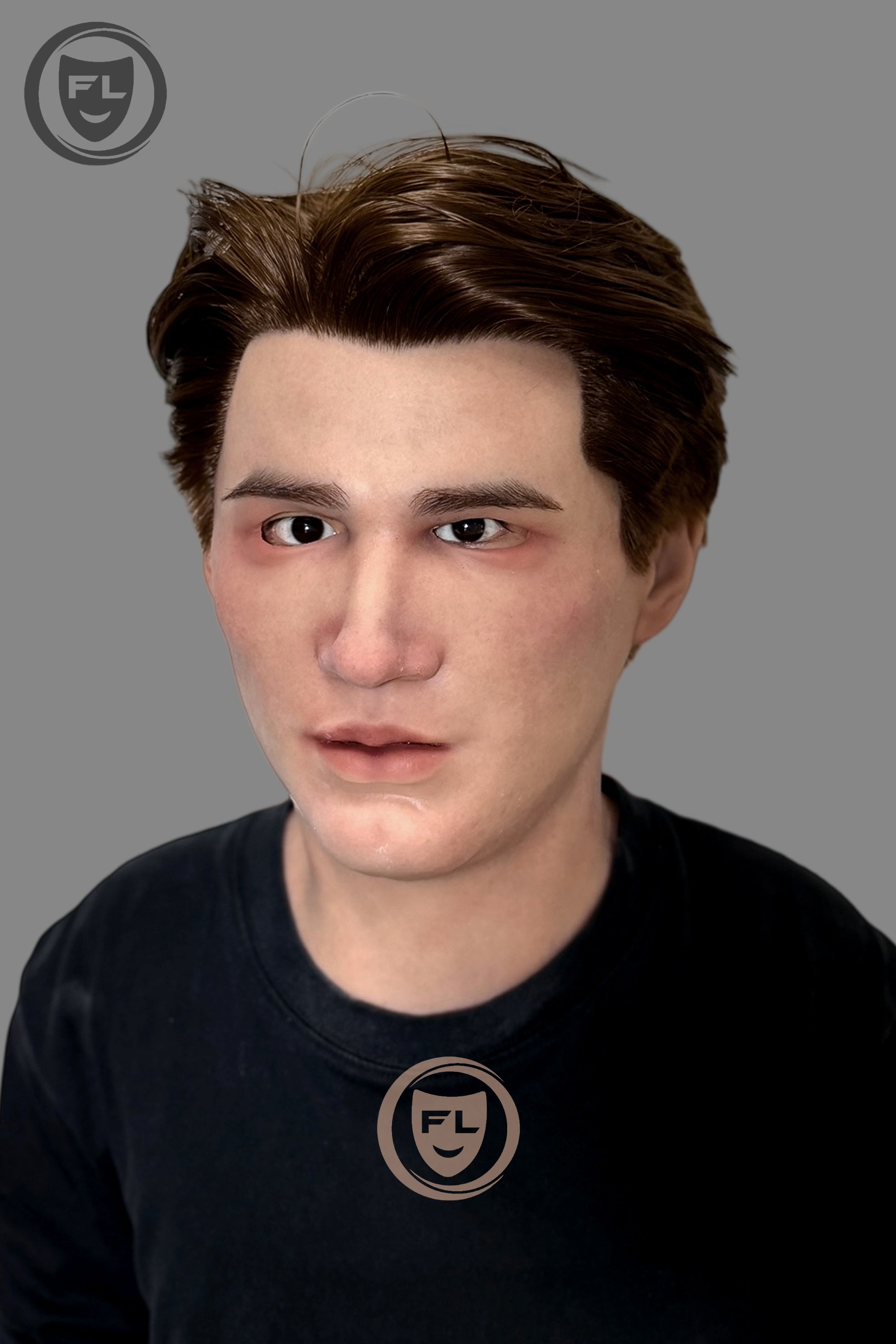 Young male disguise silicone mask for cosplay
