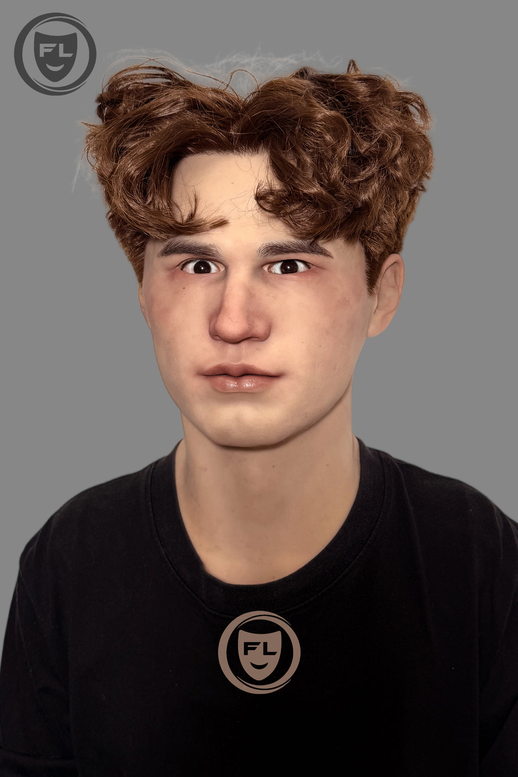 Full head curly hair silicone mask realistic transformation