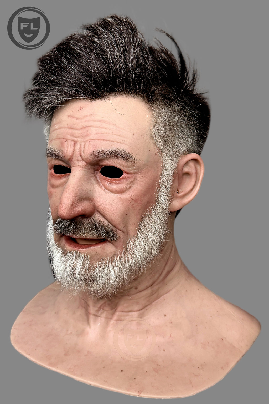 Ultra realistic elderly cosplay silicone mask