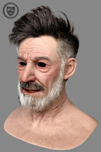 Ultra realistic elderly cosplay silicone mask