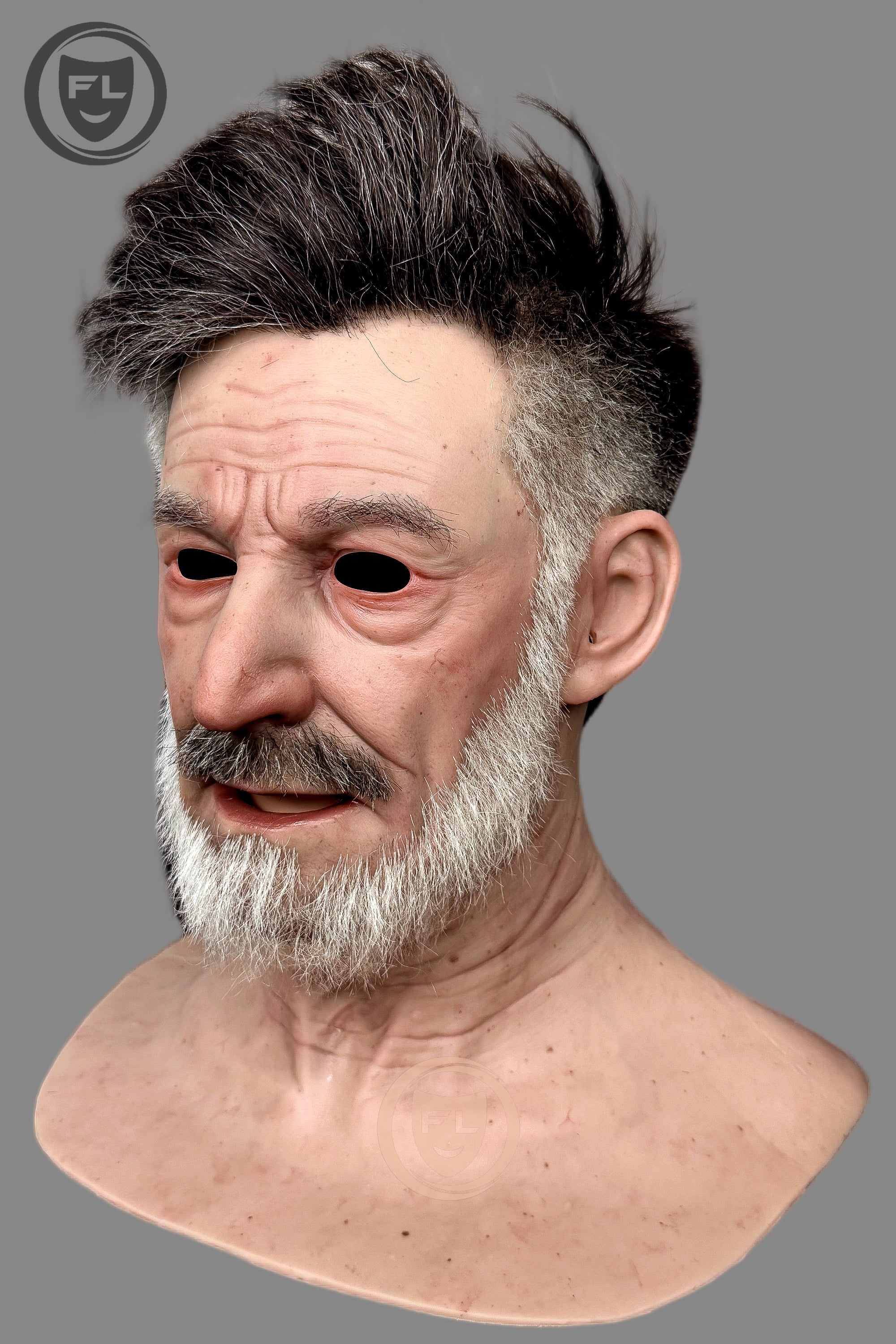 Ultra realistic elderly cosplay silicone mask