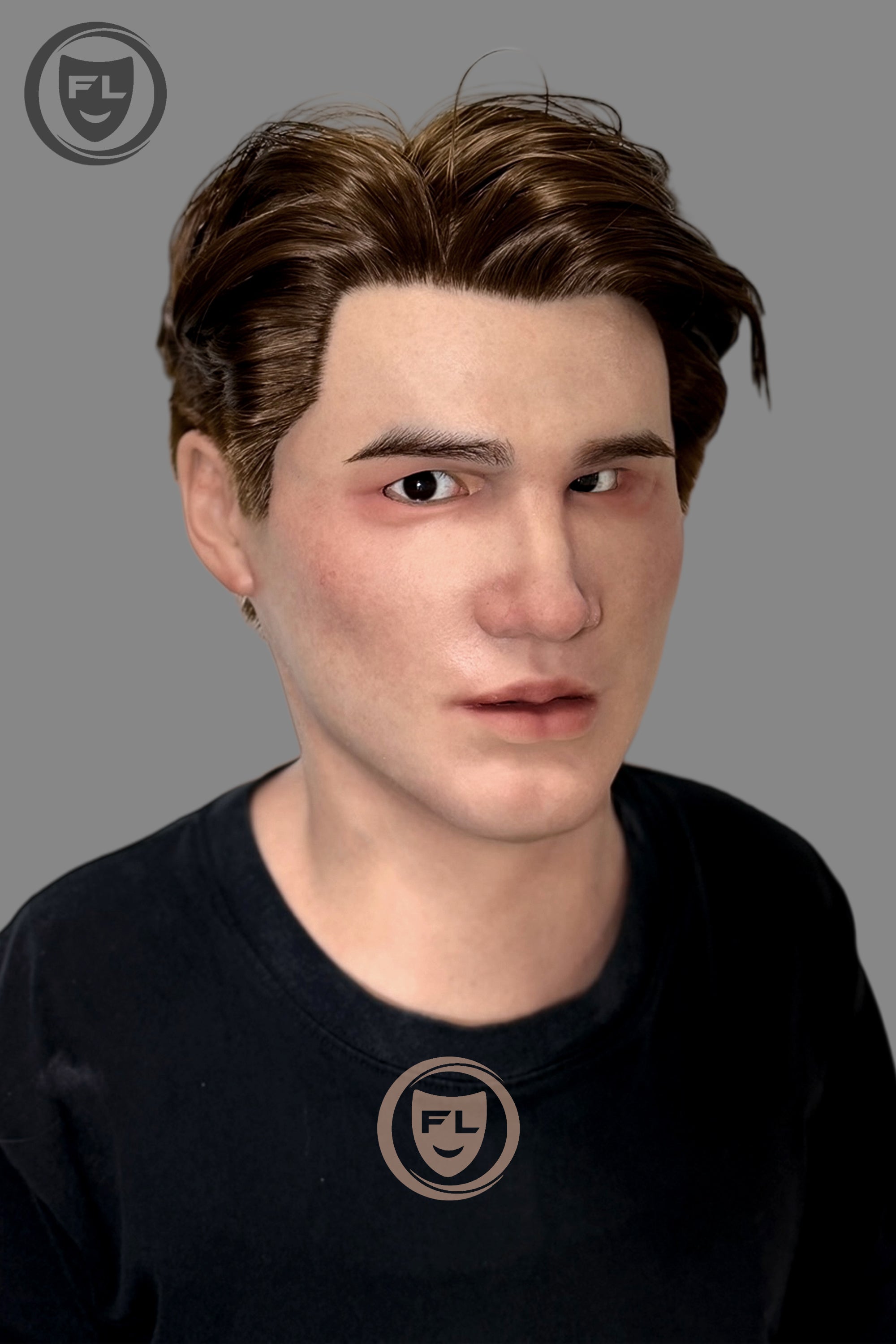 Realistic young male silicone mask full head disguise
