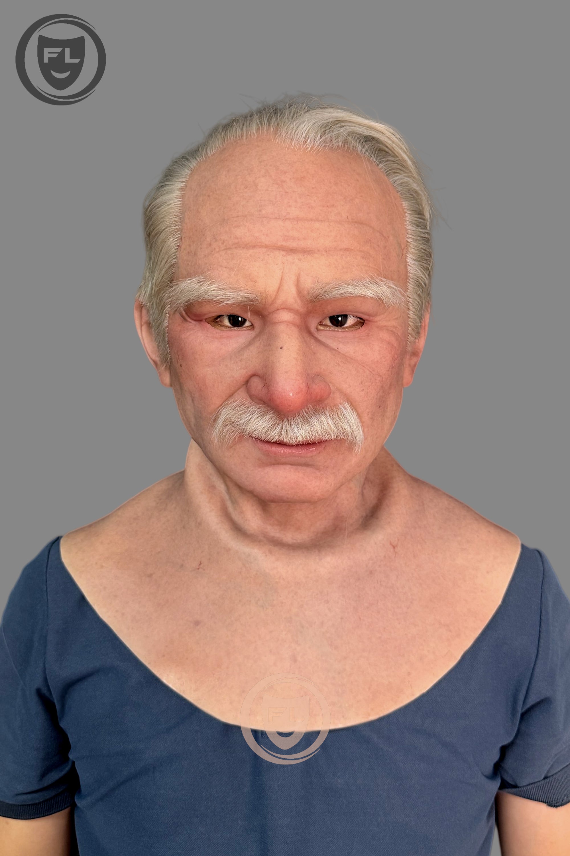 Full head old man silicone mask for cosplay