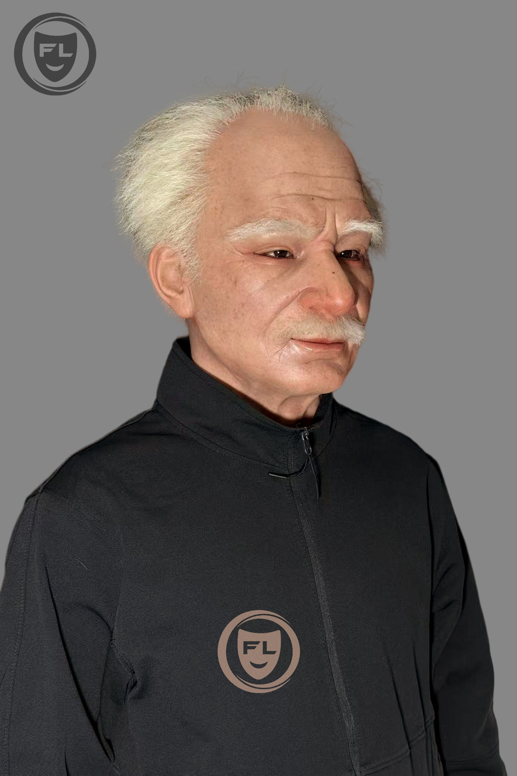Old man silicone disguise for film and Halloween