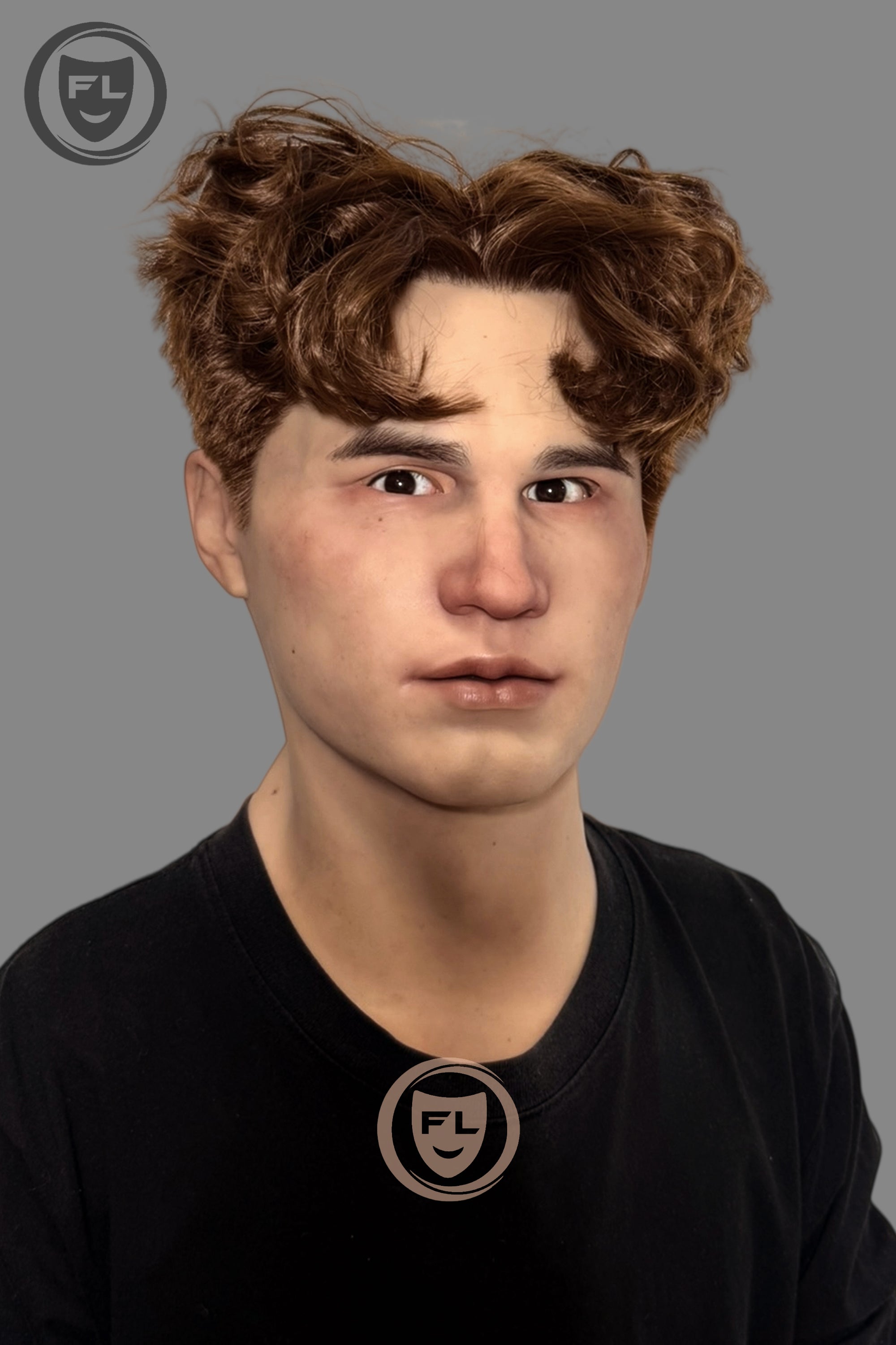 Curly hair silicone mask for cosplay and Halloween