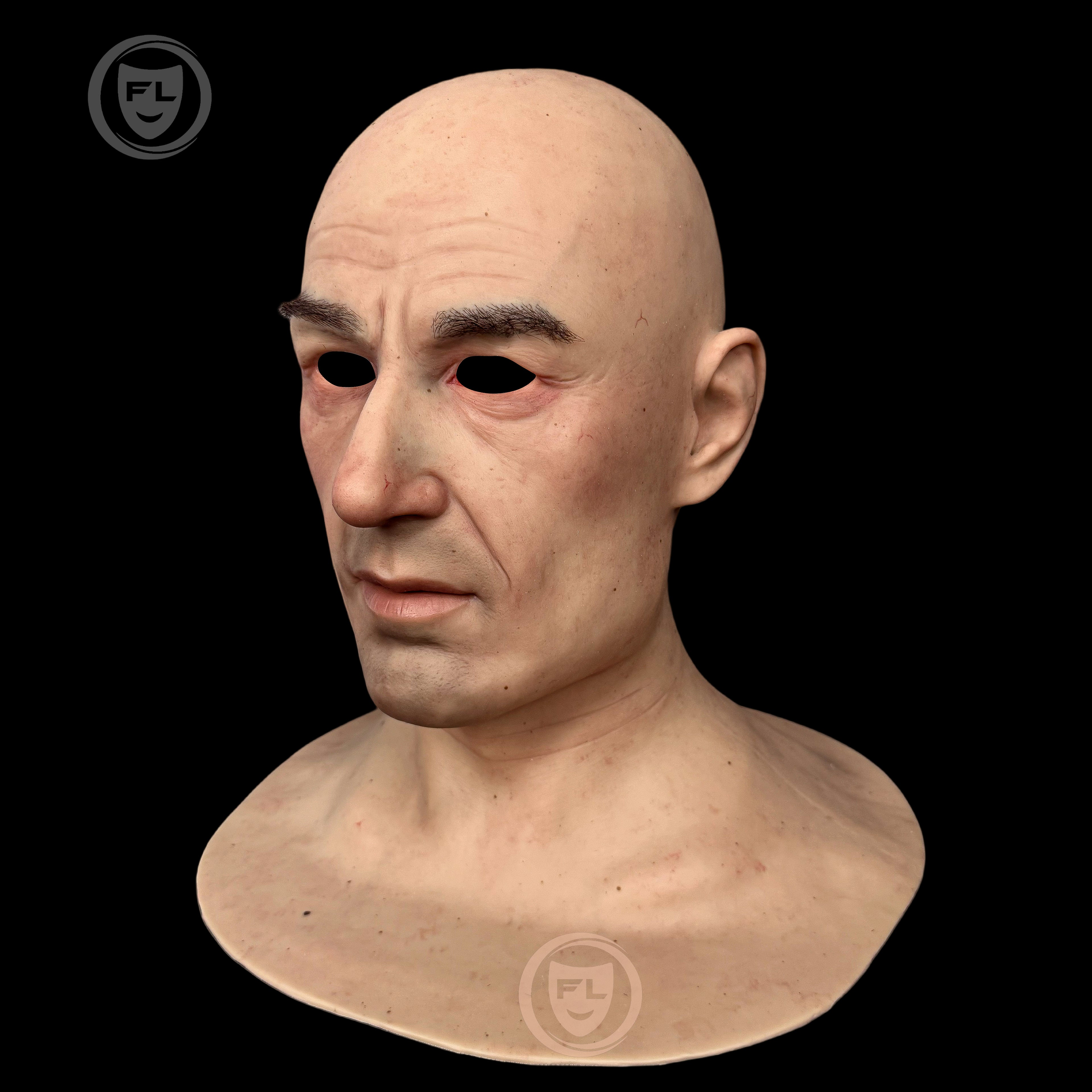 Realistic old man disguise silicone mask
