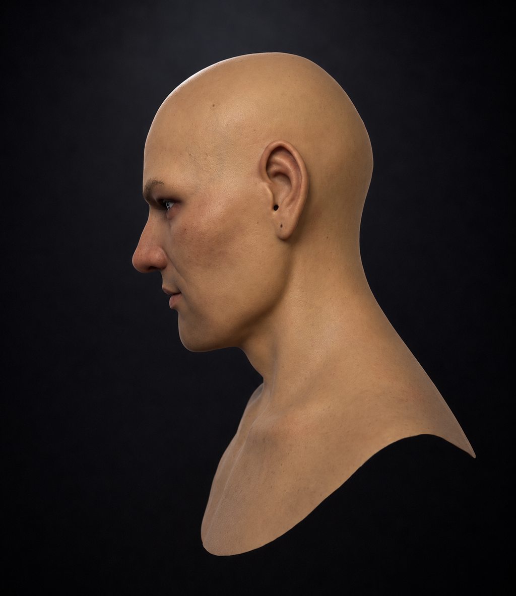 Hyper Realistic Bald Male Silicone Mask Full Head Cosplay Mask