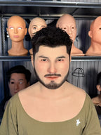 Realistic bearded Halloween silicone mask