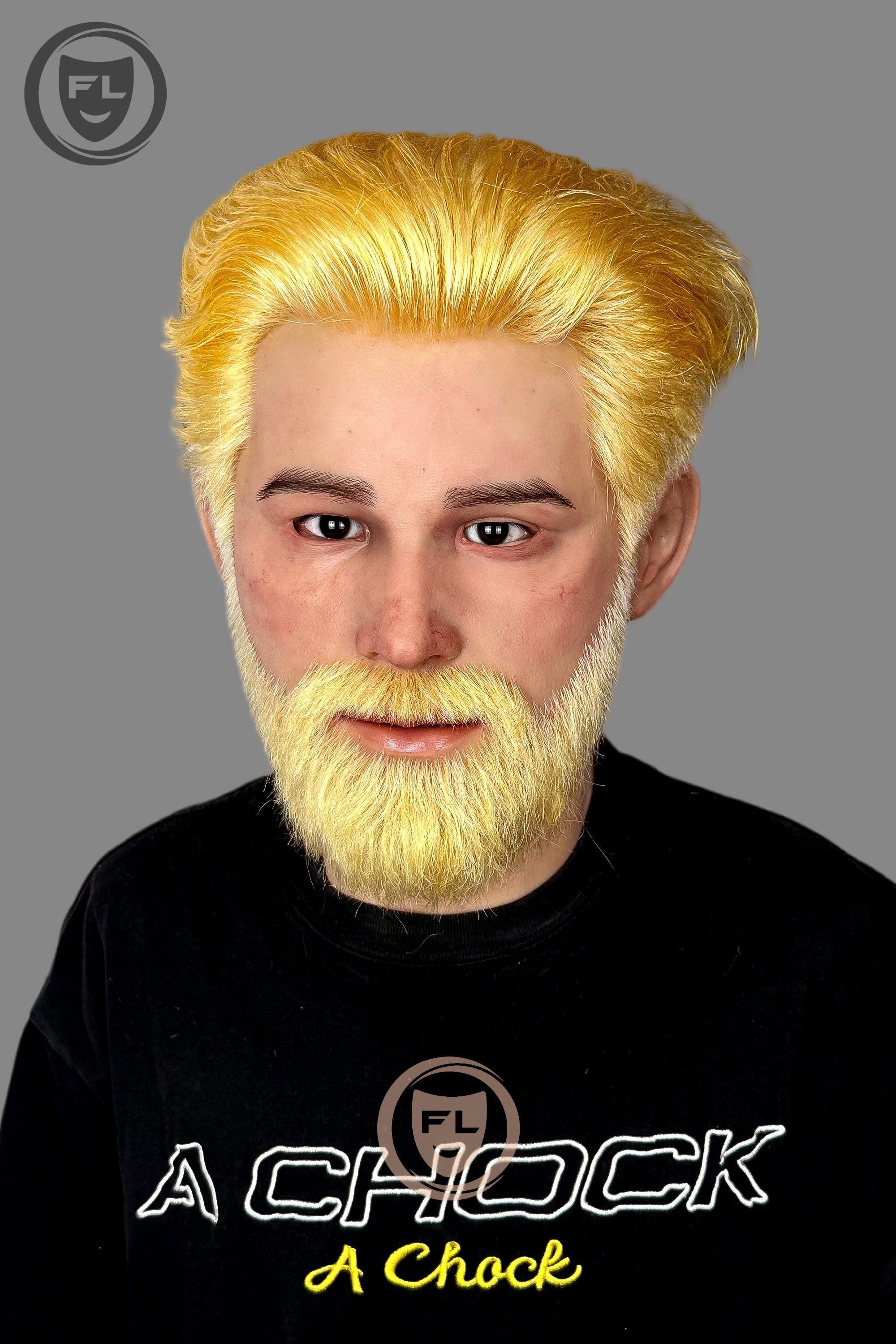 Realistic blond male disguise silicone mask