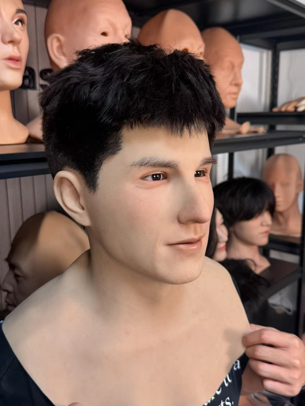 Realistic male Halloween silicone mask