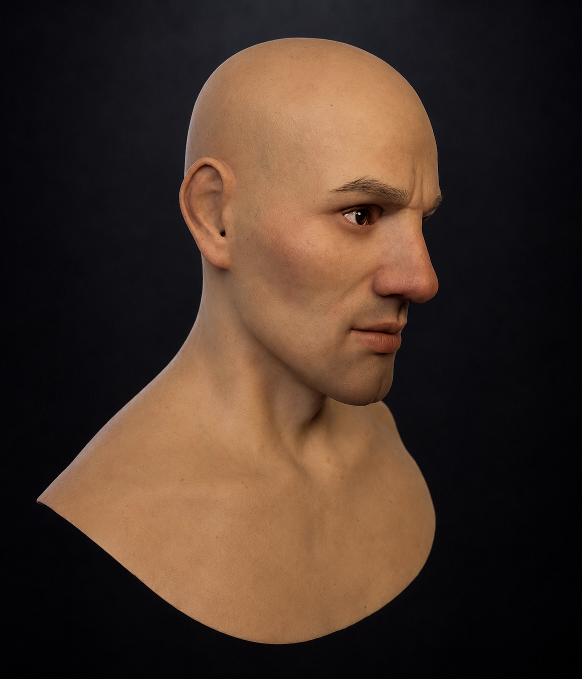 Hyper Realistic Bald Male Silicone Mask Full Head Cosplay Mask