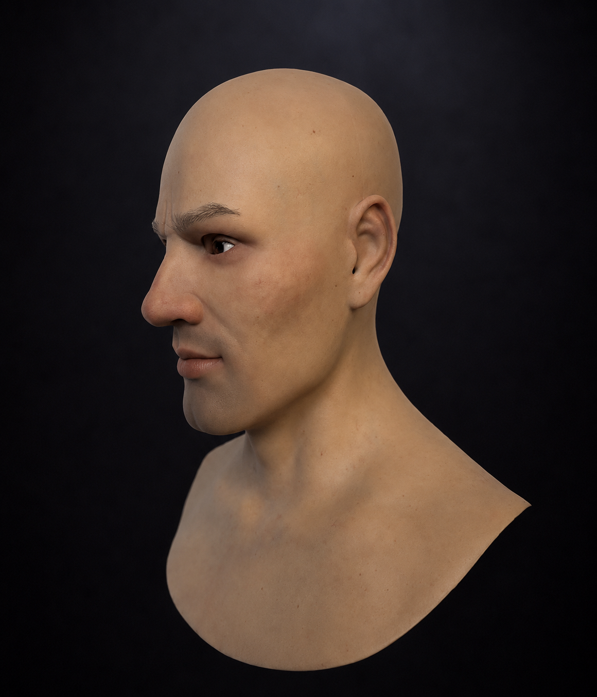 Hyper Realistic Bald Male Silicone Mask Full Head Cosplay Mask