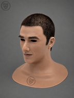 full head silicone mask right side profile