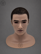 realistic young male silicone mask front view