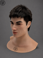 full head silicone mask right side profile