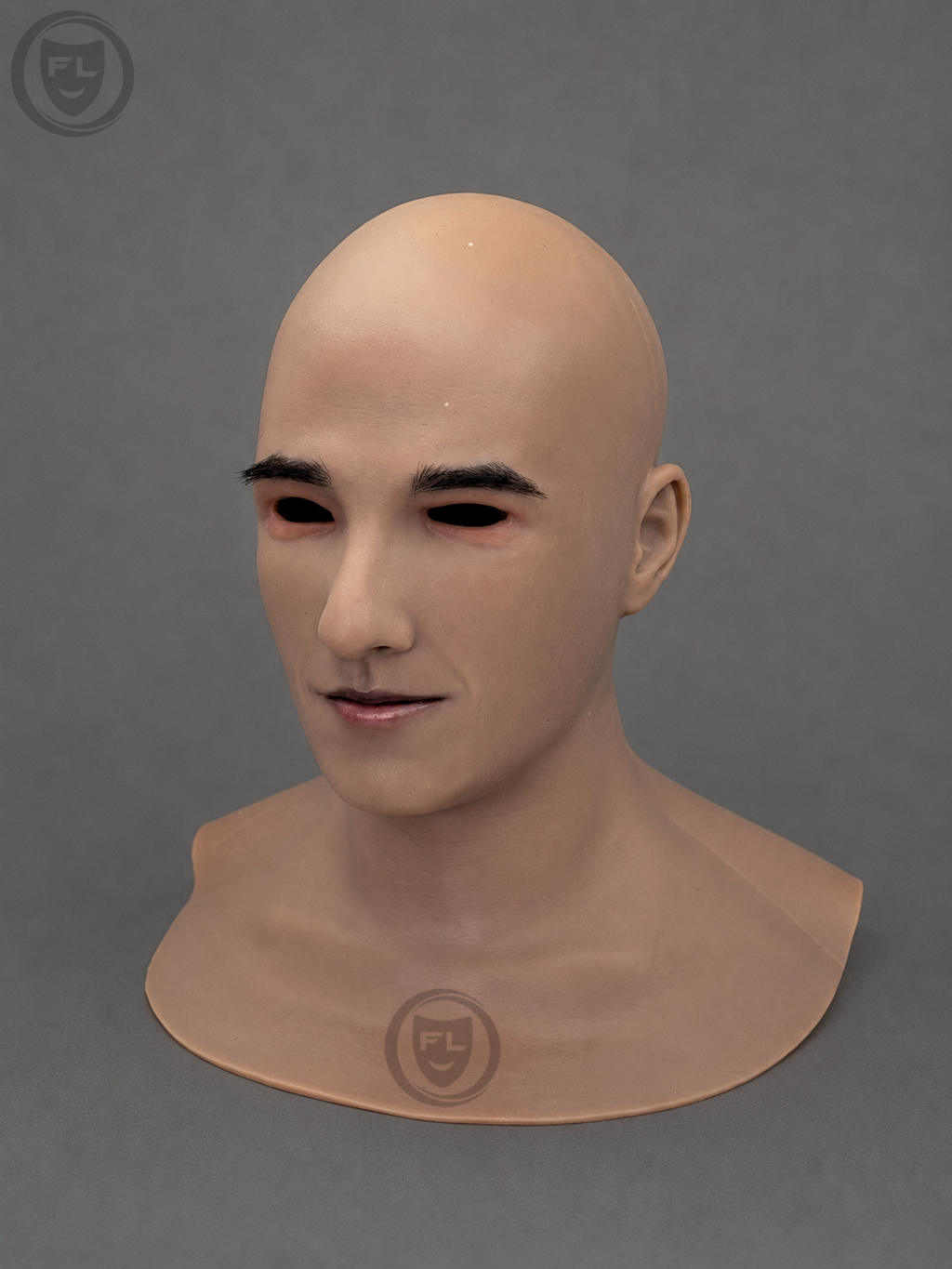 full head silicone mask right side profile