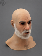 elderly movie prop mask left side profile