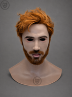 ginger hair male silicone mask front view