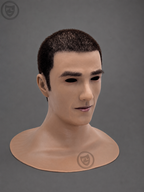 young professional movie prop mask left side profile