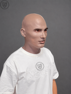 film production silicone mask worn side view
